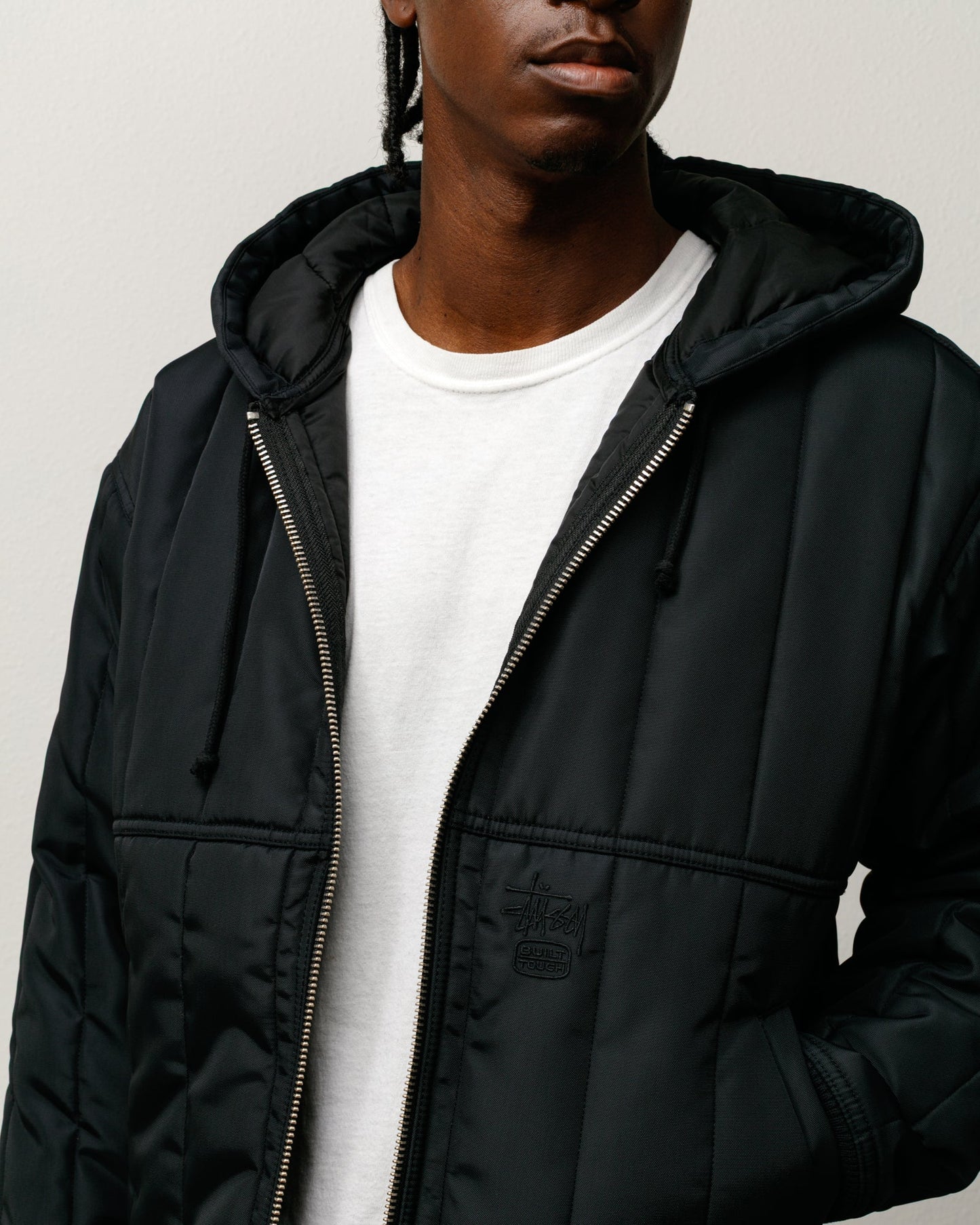 STUSSY QUILTED NYLON WORK JACKET