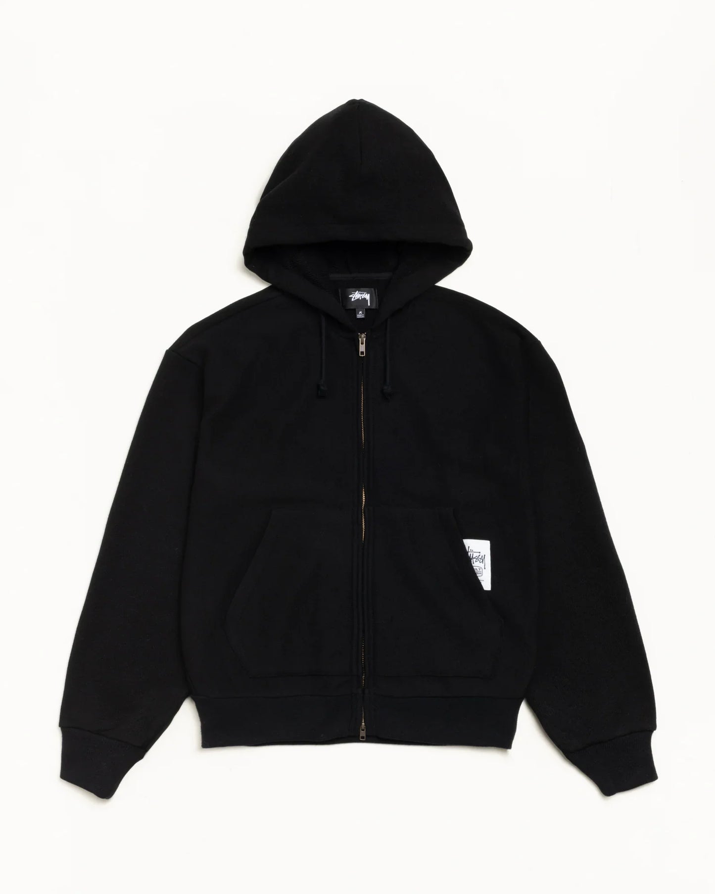 STUSSY PATCH ZIP KNIT HOODIE