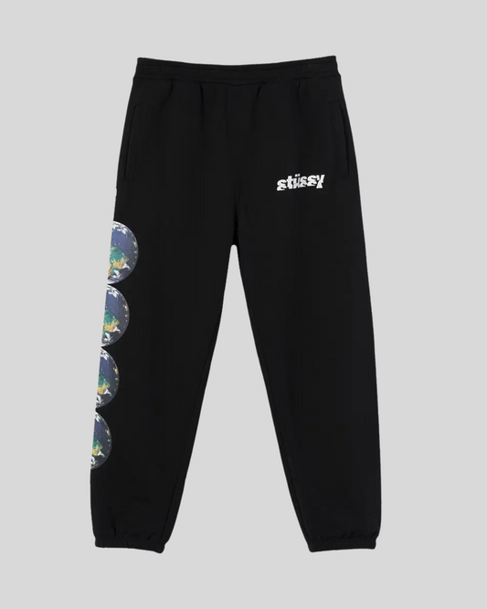 STUSSY CATCH THE WAVE SWEATPANTS 'BLACK'